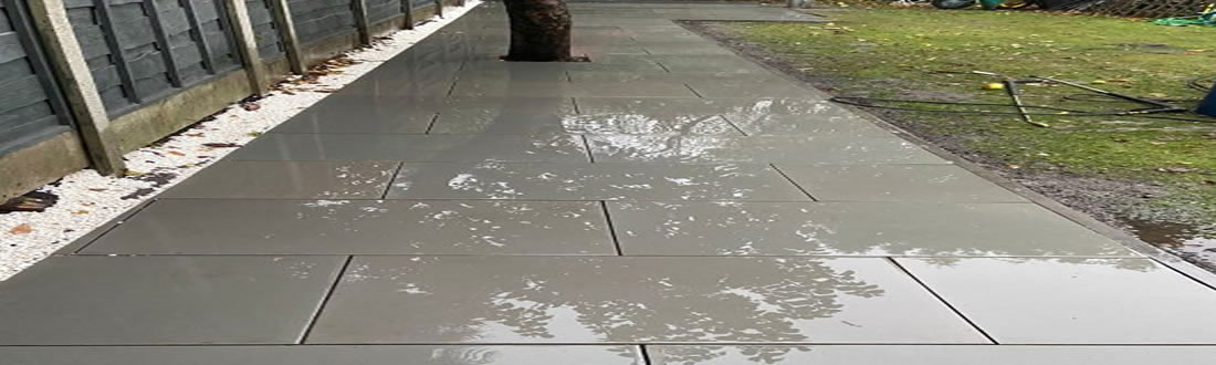 Image of Porcelin Paving used as A Pathway in Newcastle upon Tyne, the way the sun glistens of the Paving is a joy to see 